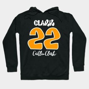 Clark 22 white outline color Hoodie